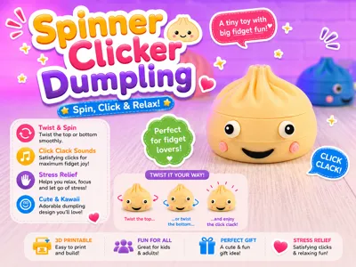 Dumpling Spinner Clicker | Rotating Fidget Toy