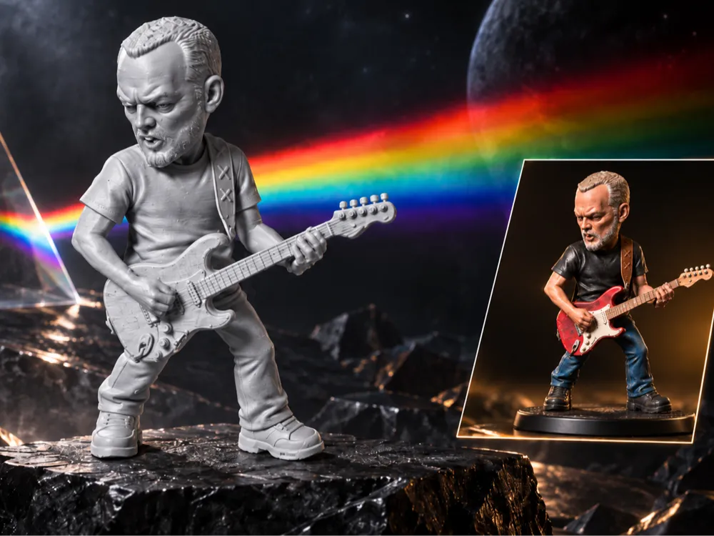 Pink Floyd - Chibi David Gilmour - Free 3D Print Model - MakerWorld