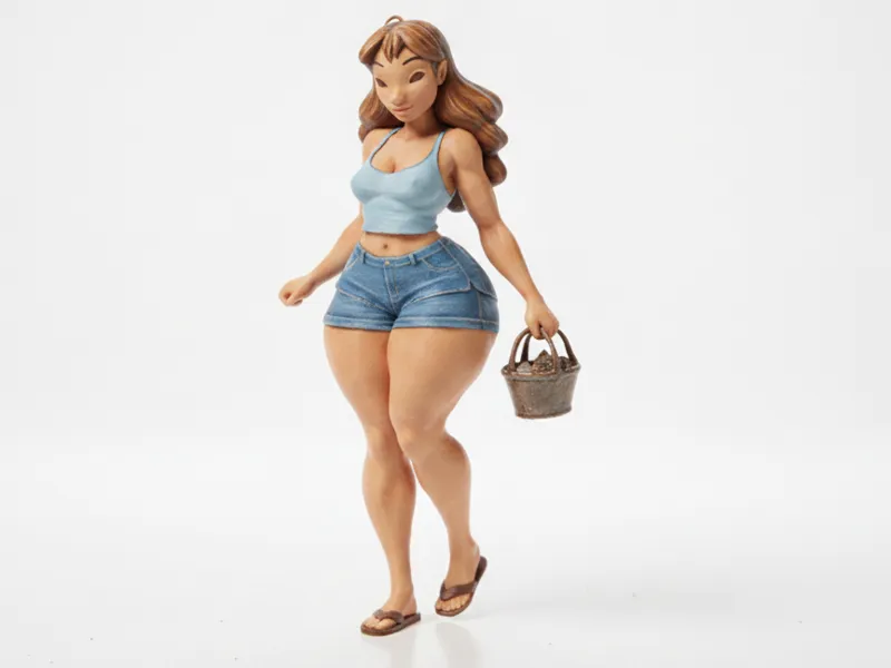 Mulan Shopping Figurine Cartoon 3D Printable