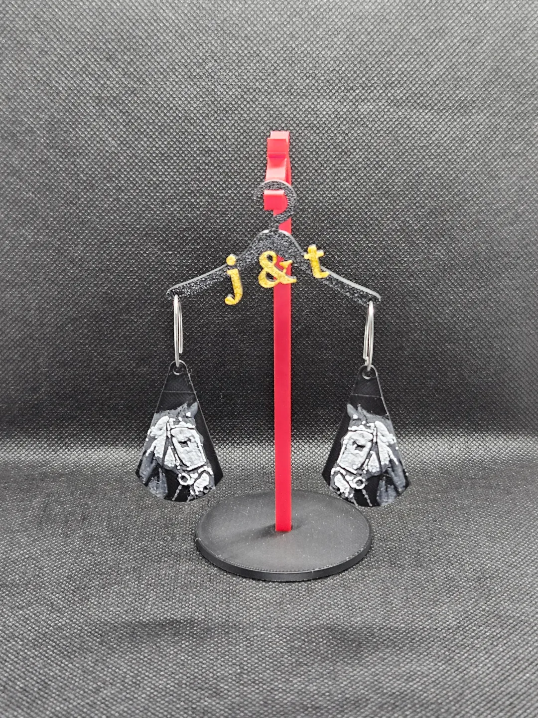 Horse HF earrings view 2