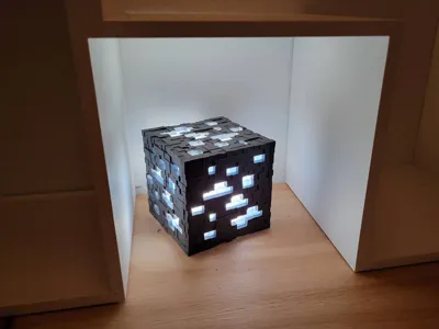 Ore Glow Block – Pixel-Style Night Light