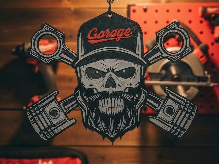 Garage Skull Exclusive Decoration  Car Enthusiasts
