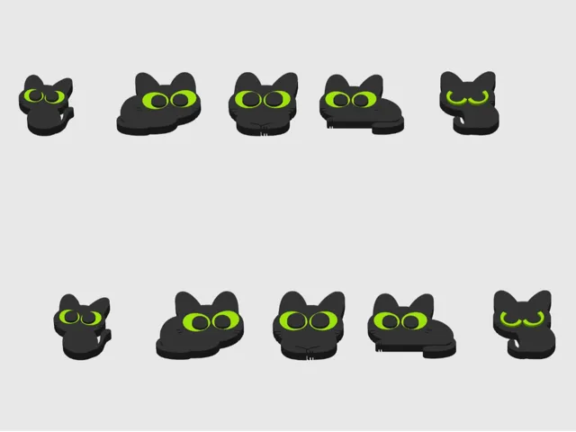 Cute black cats earrings