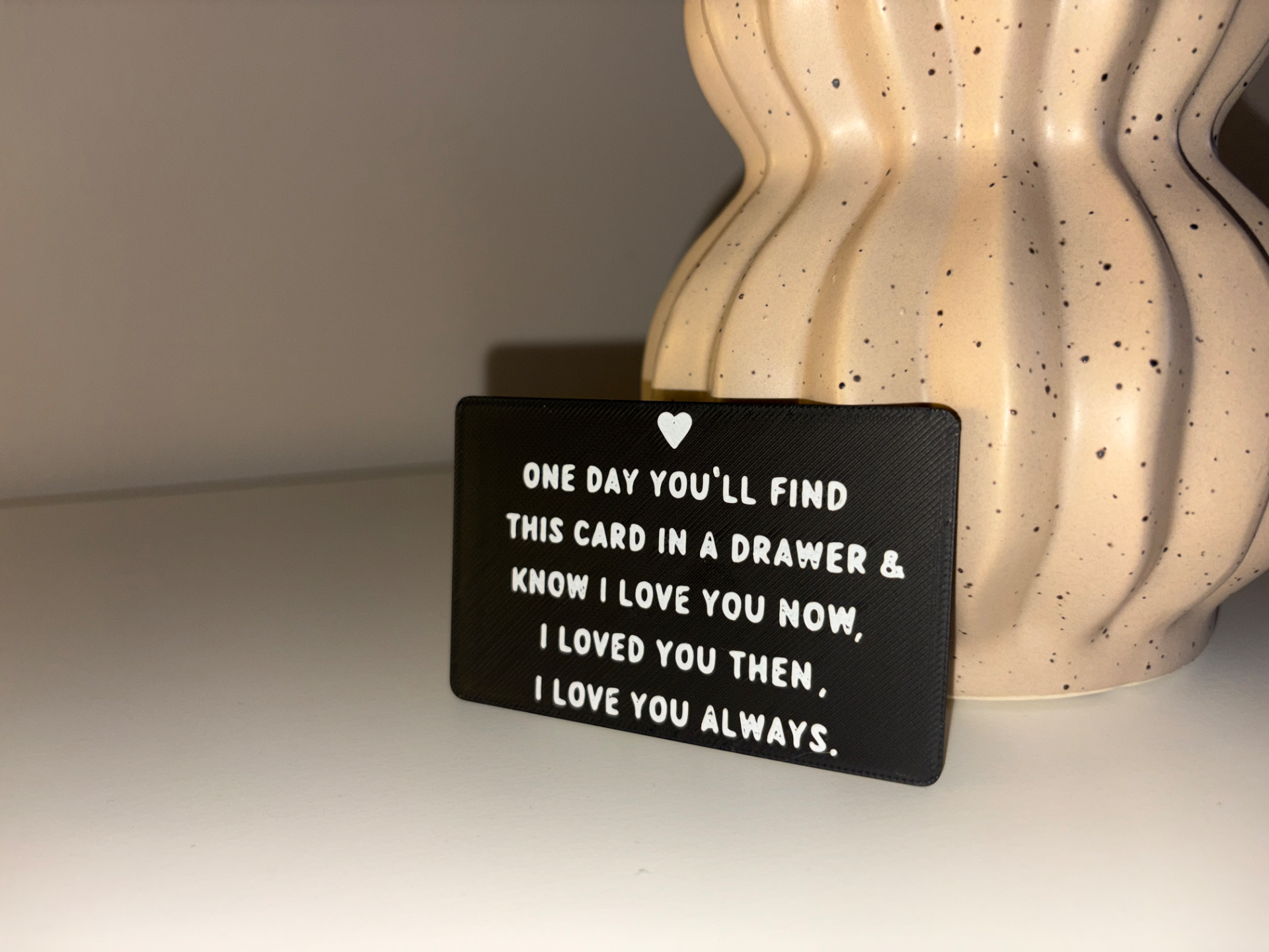 Love card in a drawer