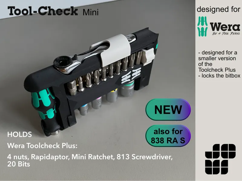 Wera Toolcheck Mini (20 bits, 4 nuts, 813/838 RA)
