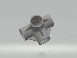 20mm PVC Joint (T-Junction + 90° Outlet)