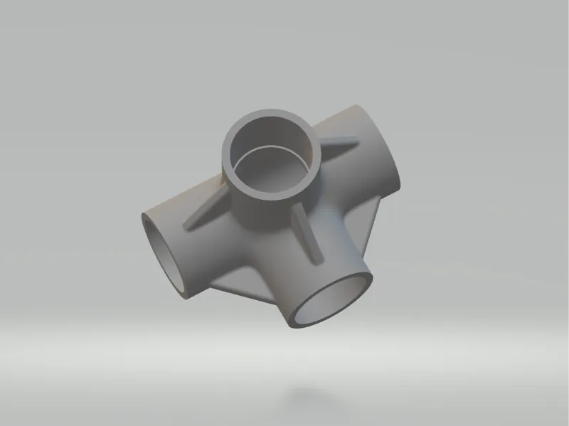 20mm PVC Fitting (T-Junction + 90° Outlet)