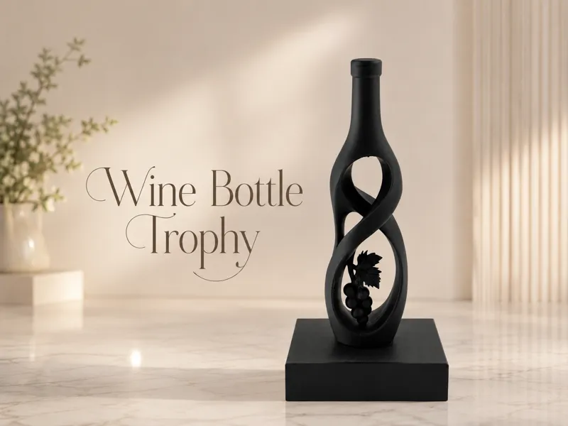Elegant Wine Bottle Trophy Stand