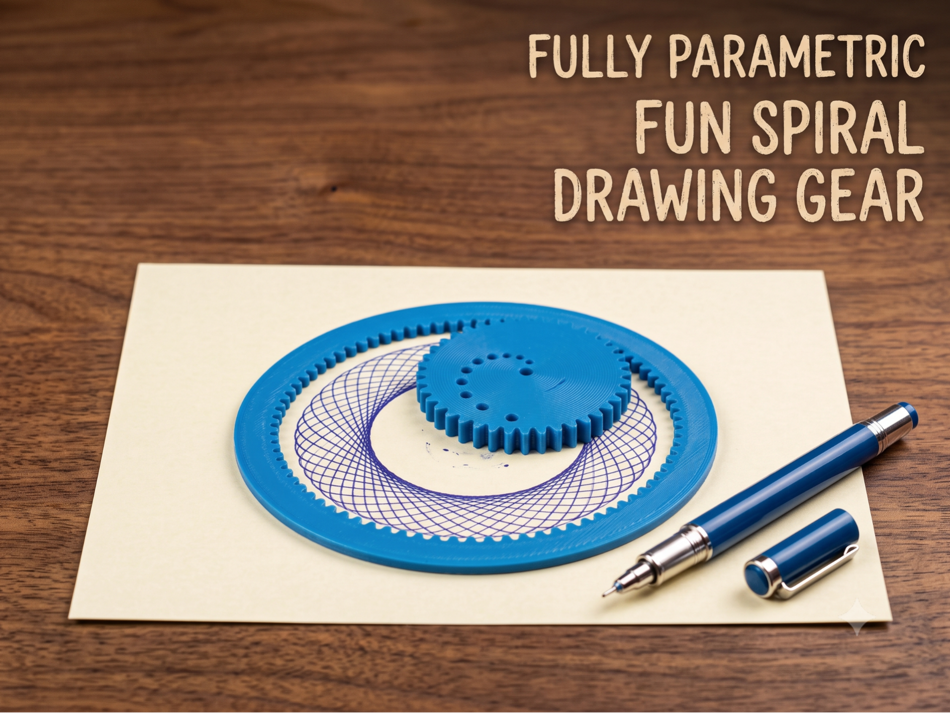 Customizable Spirograph Maker - Spiral Draw Gear