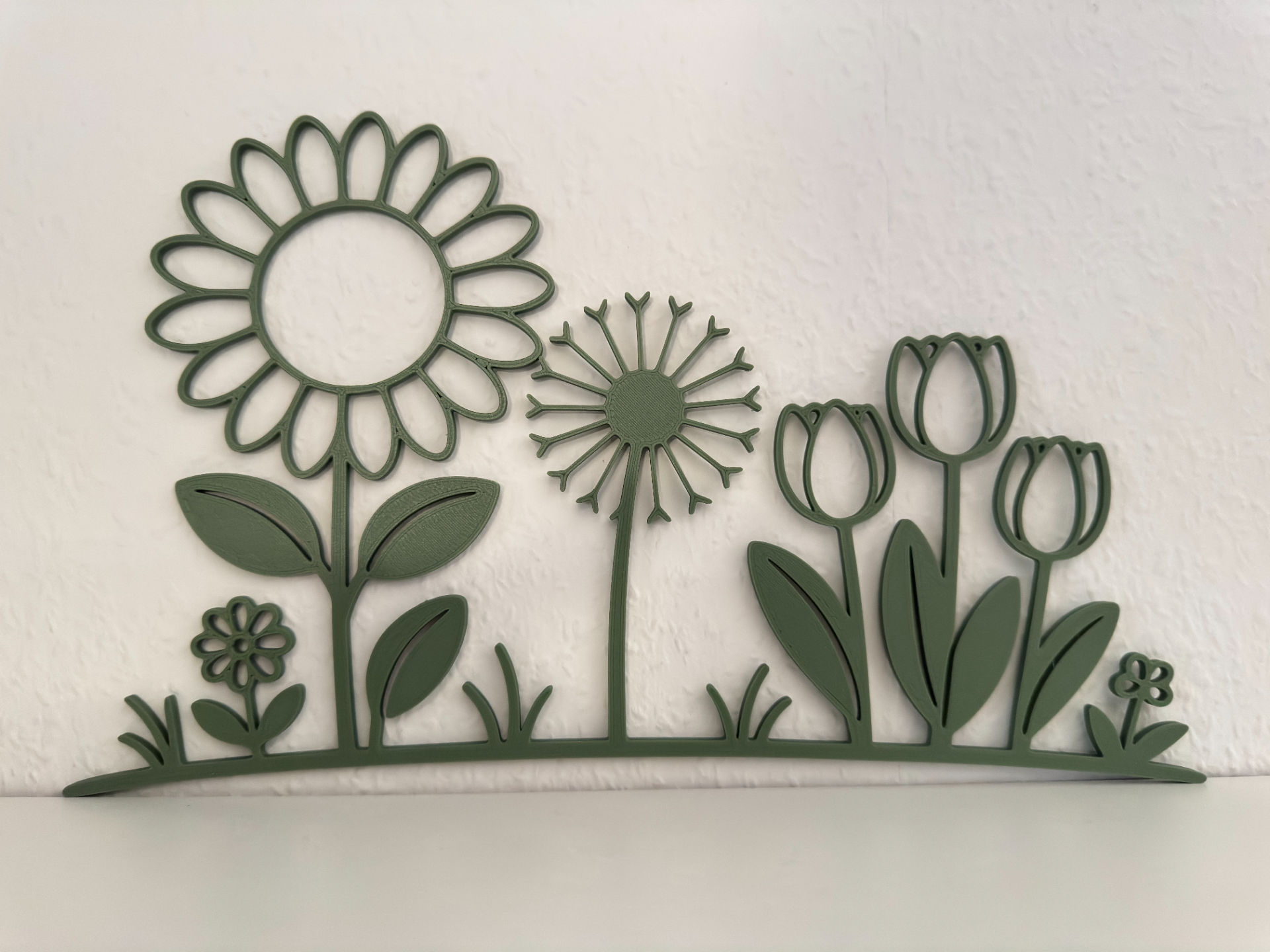 Deko Blumenwiese Wanddeko Fensterbild