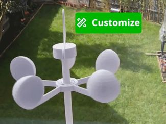 Parametric anemometer style wind spinner