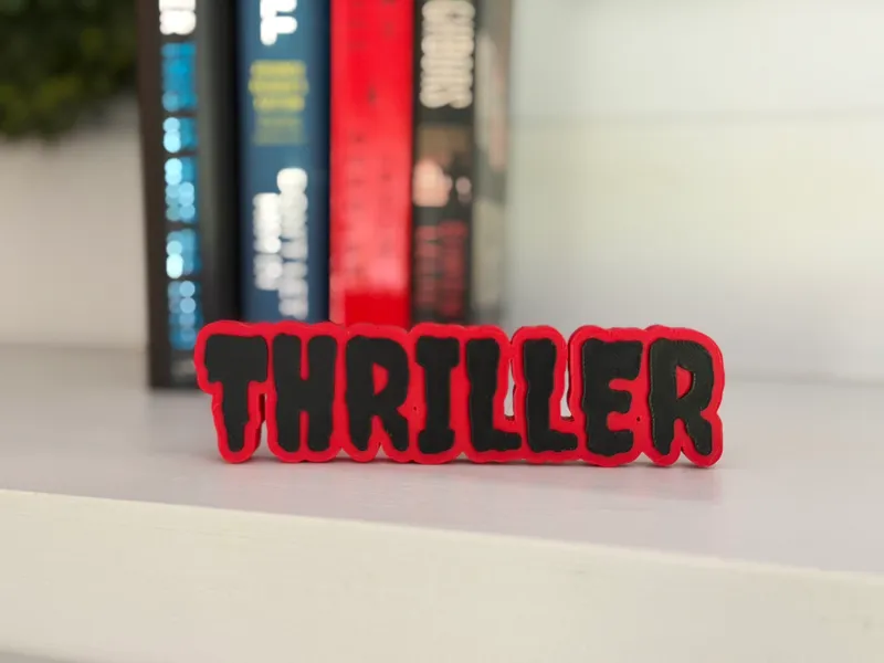 Thriller Shelf Sign