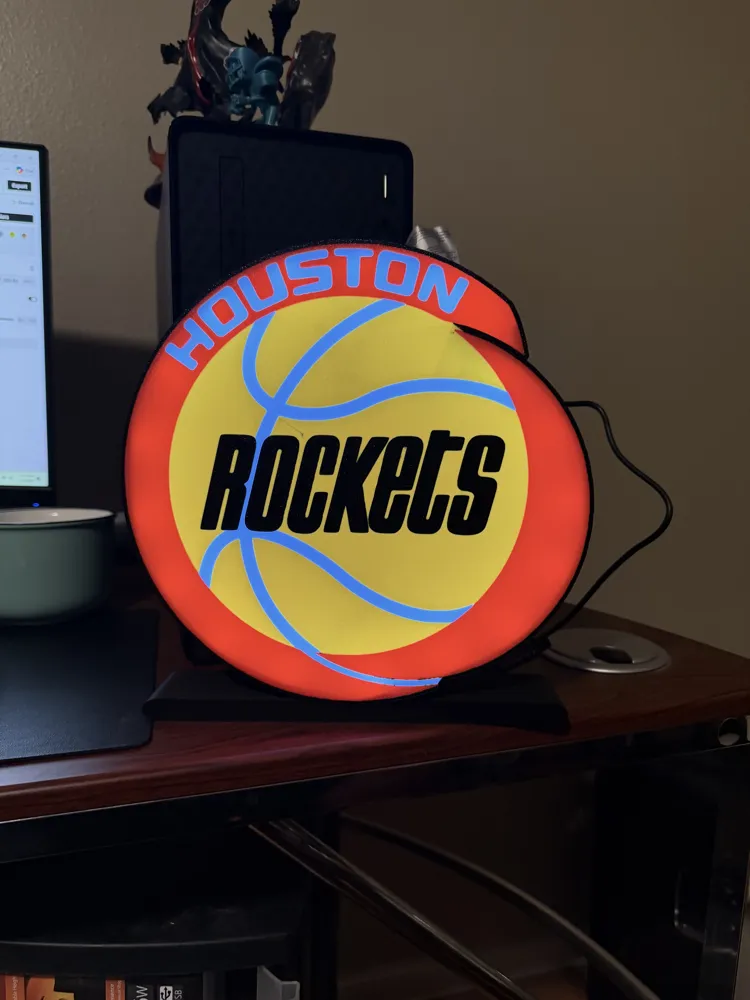 Houston Rockets Lightbox - Free 3D Print Model - MakerWorld