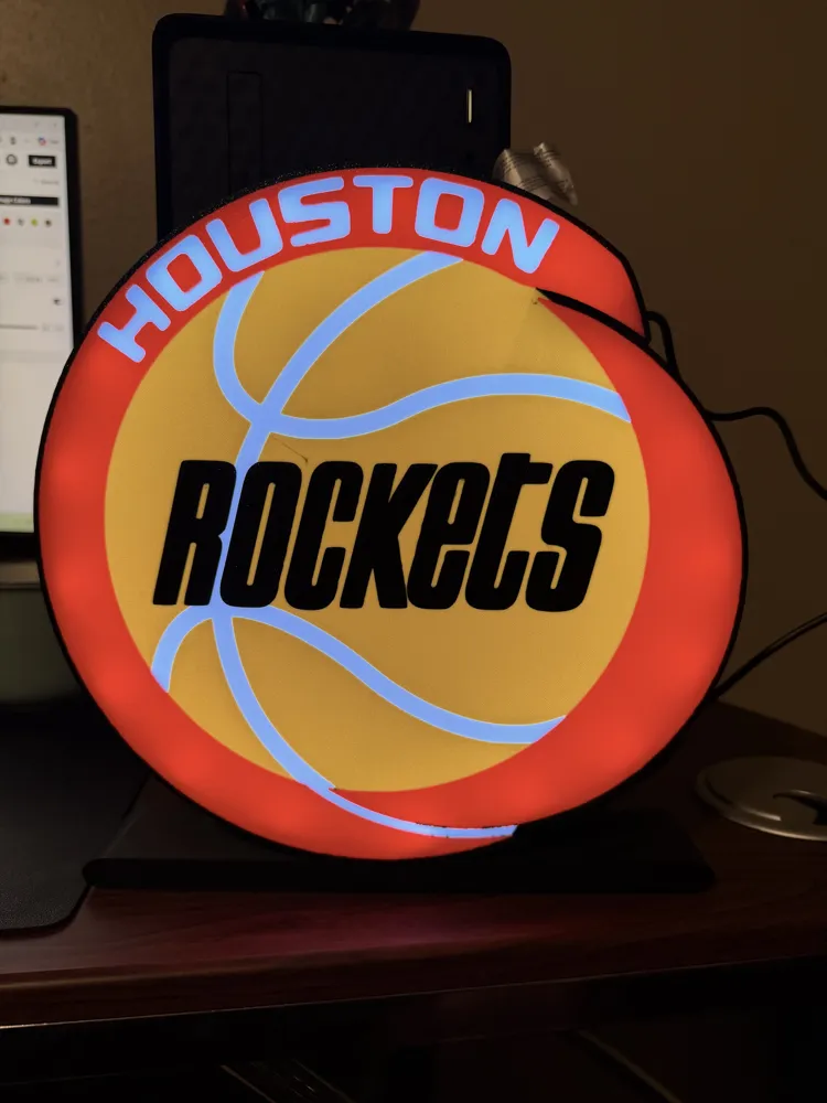 Houston Rockets Lightbox - Free 3D Print Model - MakerWorld