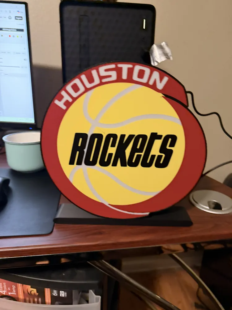 Houston Rockets Lightbox - Free 3D Print Model - MakerWorld