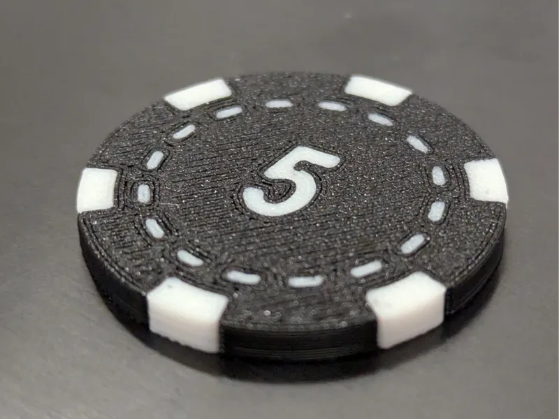 5 chip for poker game 39mm