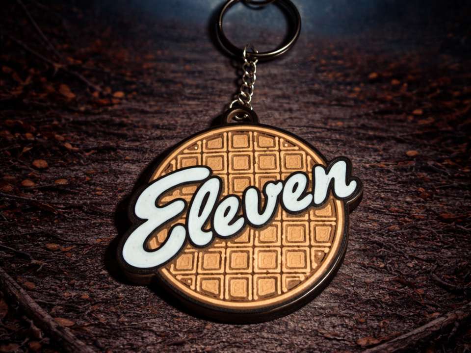 Eleven Waffle Keychain