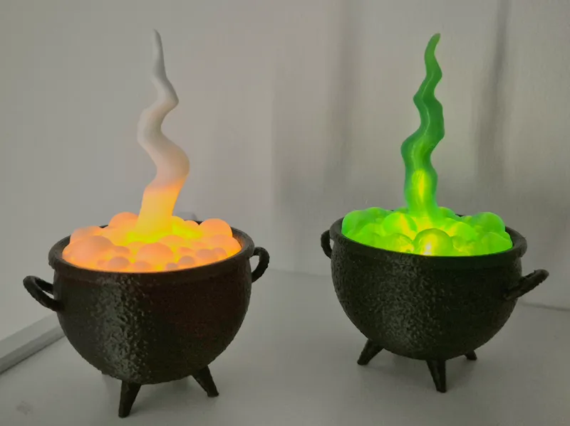 Spooky cauldron for LED tea light