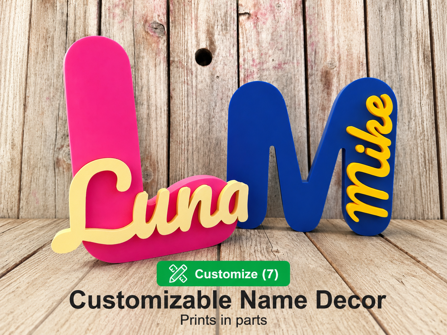 Customizable Name Decor