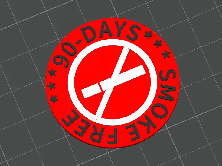 90 Days Non-Smoking Badge(No AMS option available)