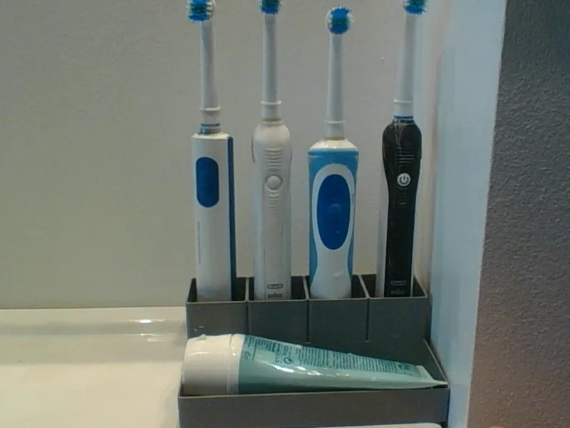 toothpaste and toothbruch