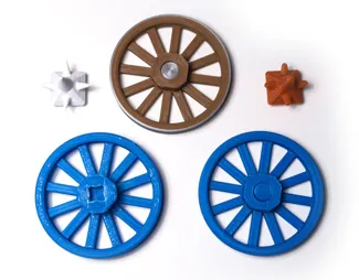 PrintABlok - Cart Wheels and Spikes (Multicolor)