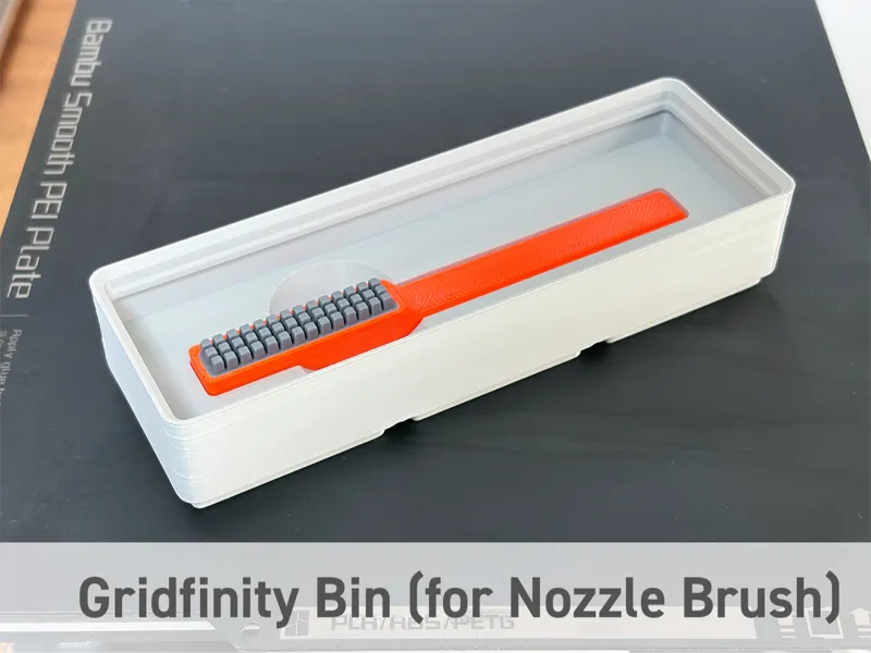 Gridfinity Bins for My Nozzle Brush Handle