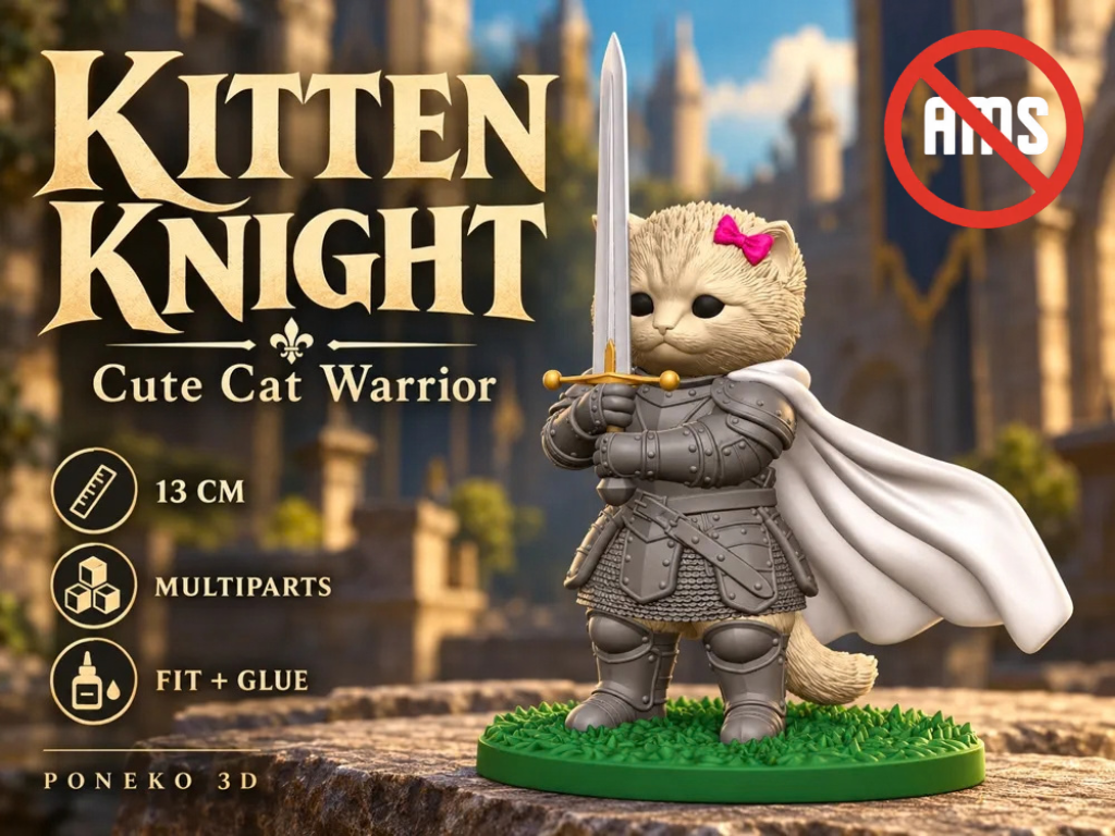 Kitten Knight – Warrior cat Multipart Figure