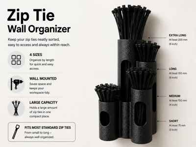 Zip Tie Wall Organizer