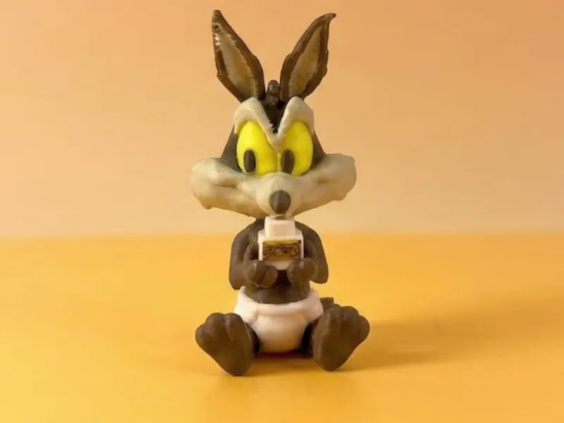 Baby Wile E. Coyote Keychain Charm