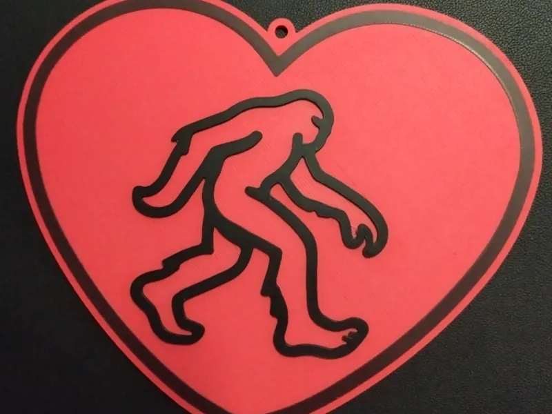 Bigfoot Heart Sign