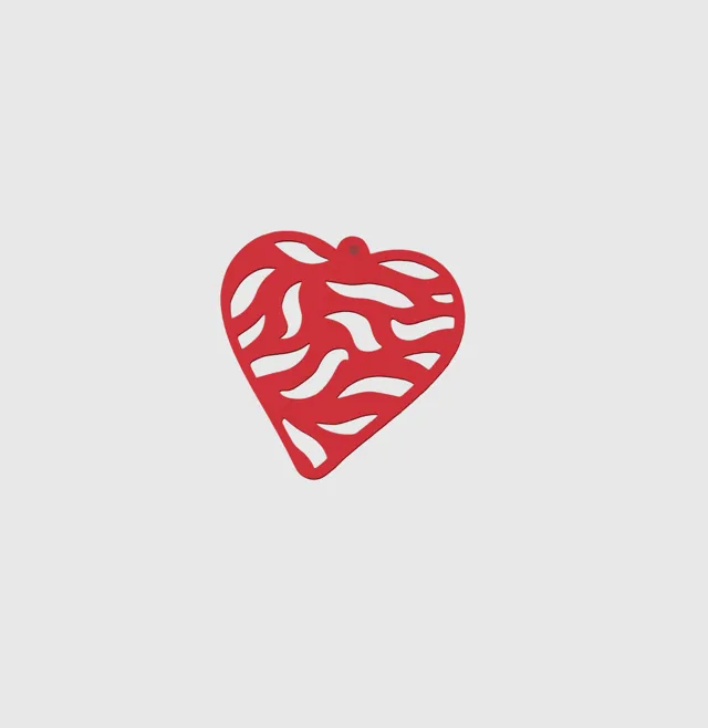 Earrings Heart Zebra