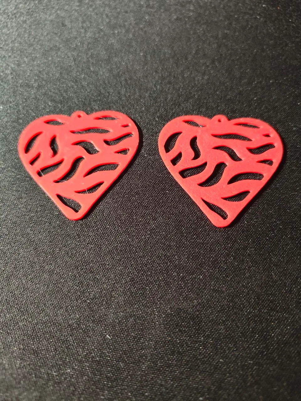 Earrings Heart Zebra view 2