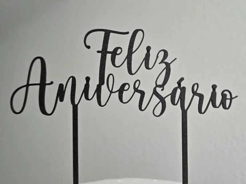 Cake Topper Tortenaufsatz Feliz Aniversário