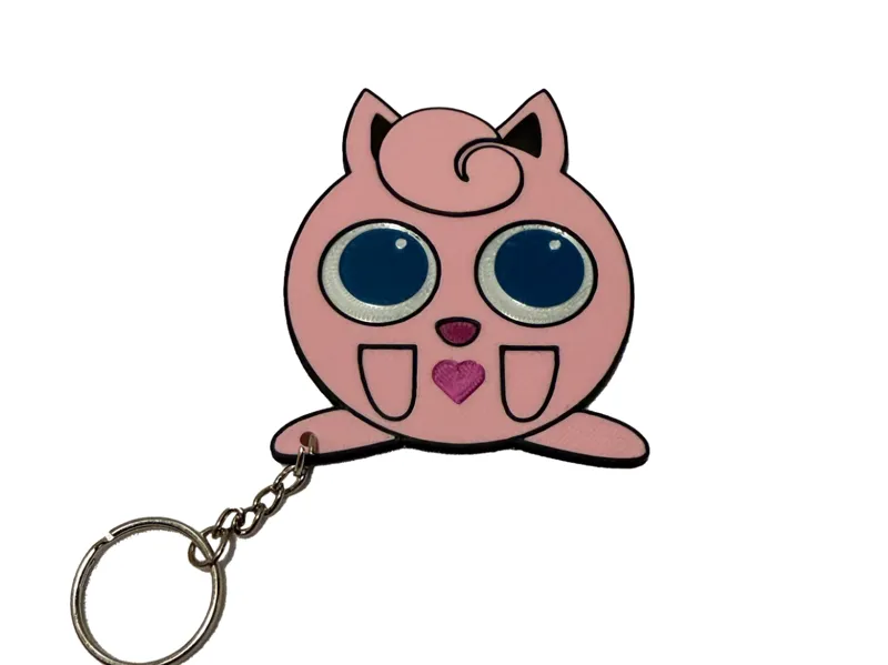 Jigglypuff Valentine's Heart Defense Keychain