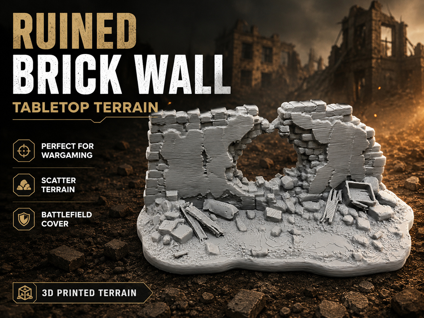 Impact Wall – Zerstörte Ziegelmauer für Tabletop