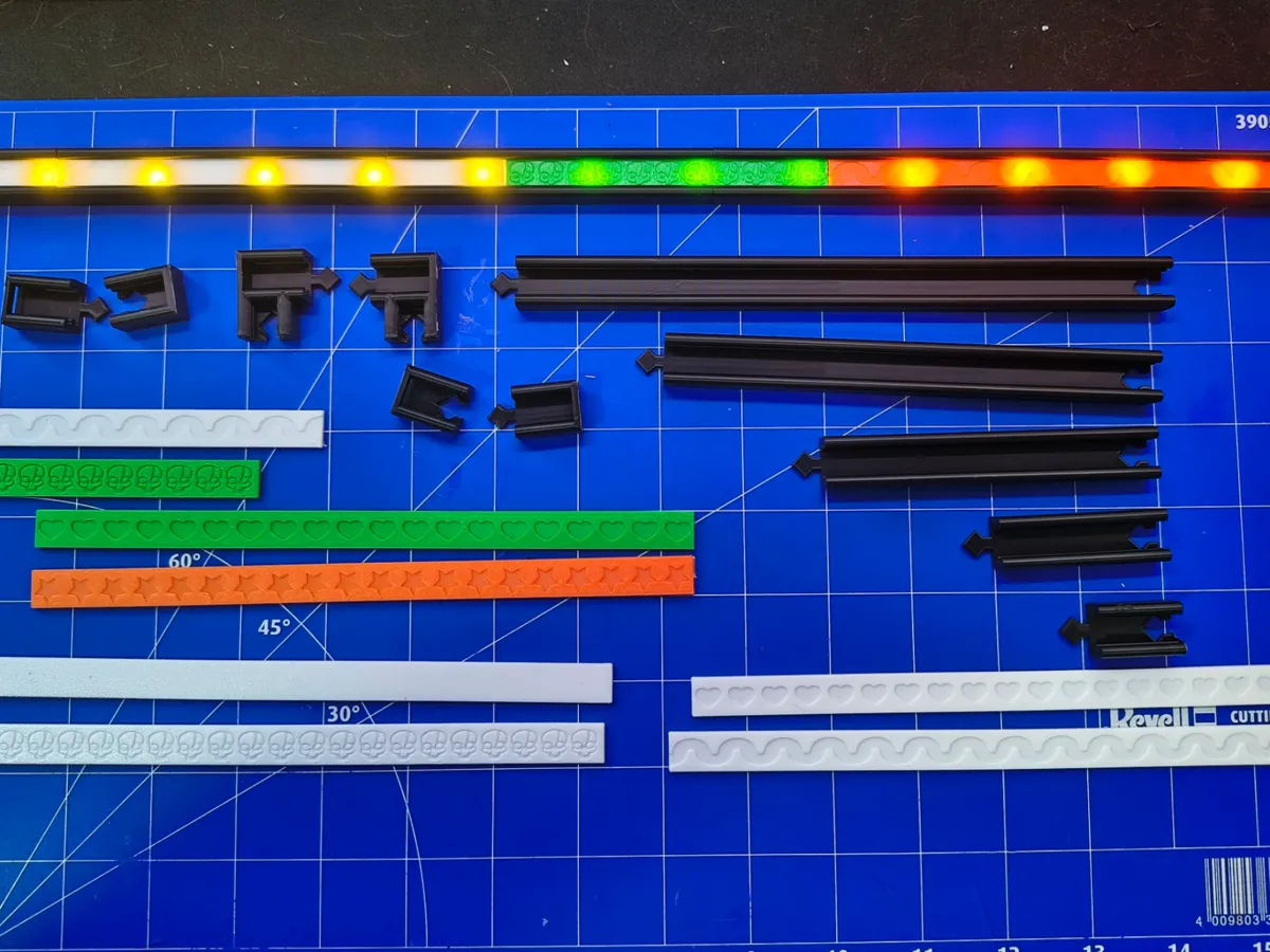 Druckbares modulares LED-Profil-Kit – (28 Stk) – Kostenloses 3D ...