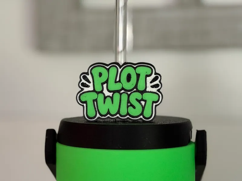 Plot Twist Straw Topper