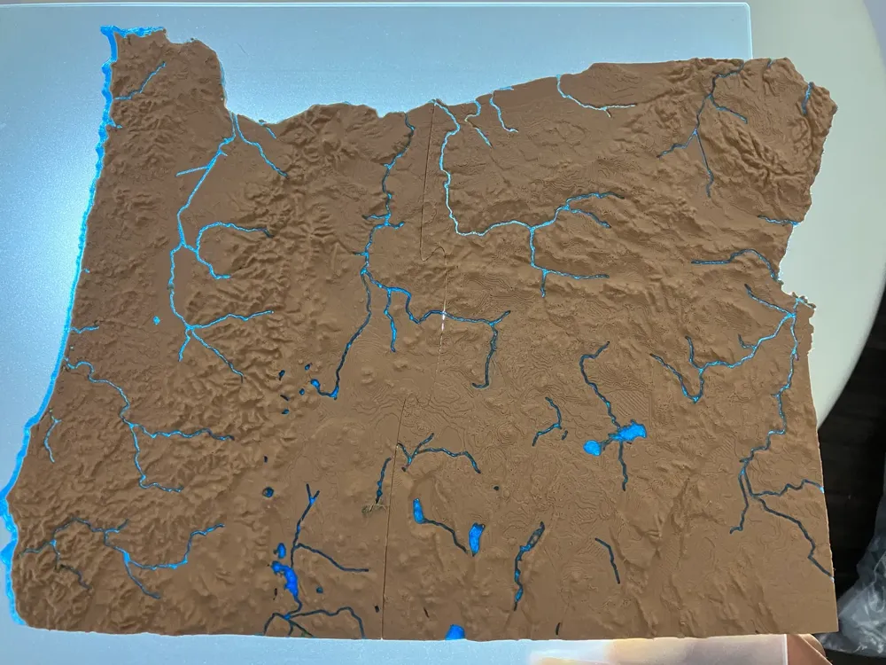 Topo Map Riddles Oregon Oregon, USA (OR) Topographic Map by ansonl - MakerWorld