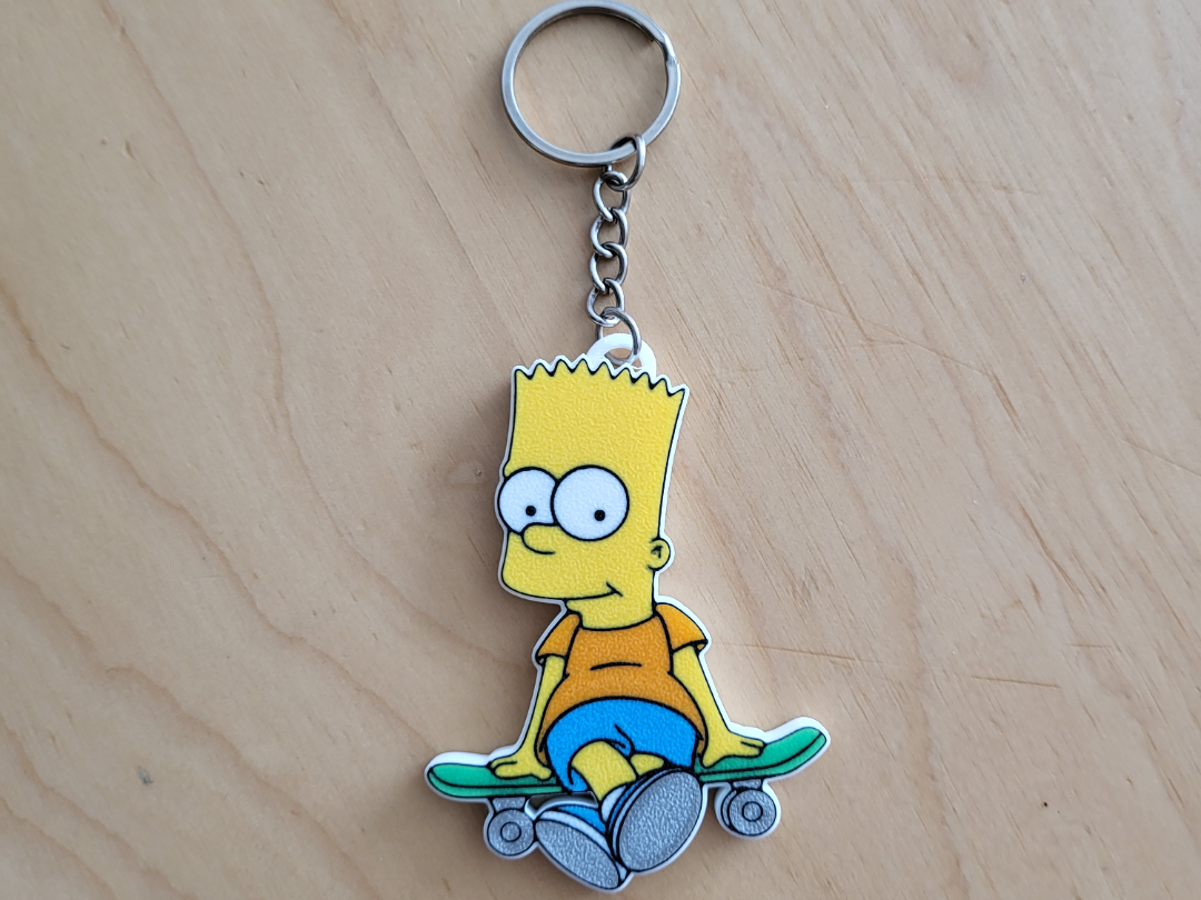 Bart Simpson Skateboard Schlüsselanhänger