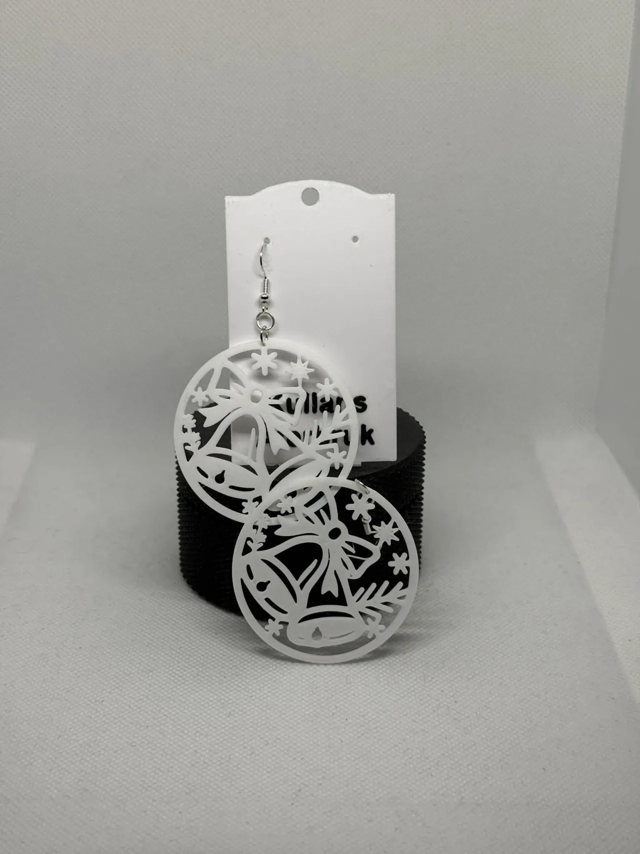 christmas earrings view 2