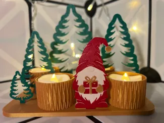 Adventskranz Weihnachtsgnom