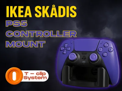 PS5 Controller Mount for IKEA Skadis