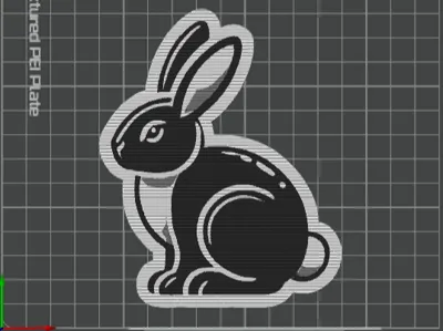 Black Rabbit Set Design Minimalist Black and White Rabbit by YawningJ4cob - MakerWorld