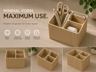 Minimalist Ribbed Organizer
