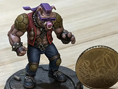 Figura decorativa: figurine be-bop tortue ninja tmnt 40mm — referencia de MakerWorld