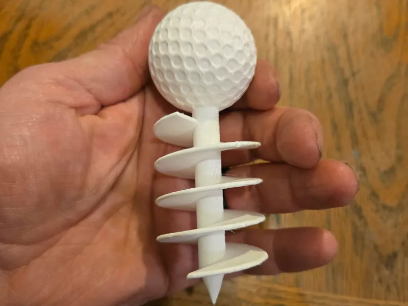 Prank staked golf ball