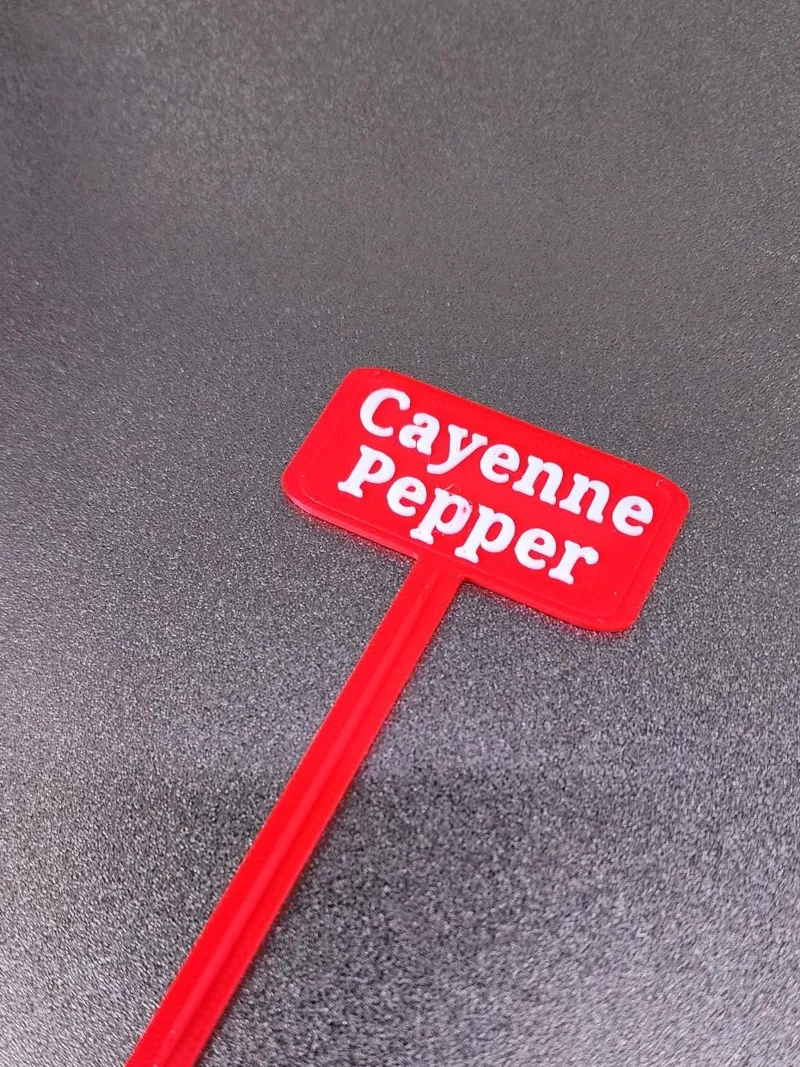 Cayenne Pepper Plant Garden Stake ID Tag 3in