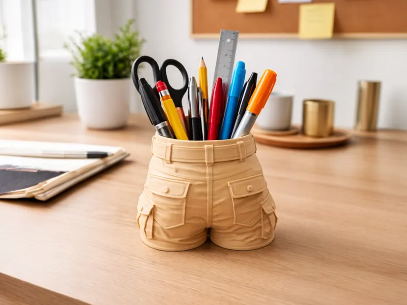 Cool Shorts Pen Holder – Unique Desk Organizer