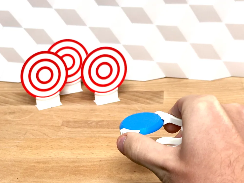 Disk Duel Game (launch disk, shoot targets, win the challenge!) by